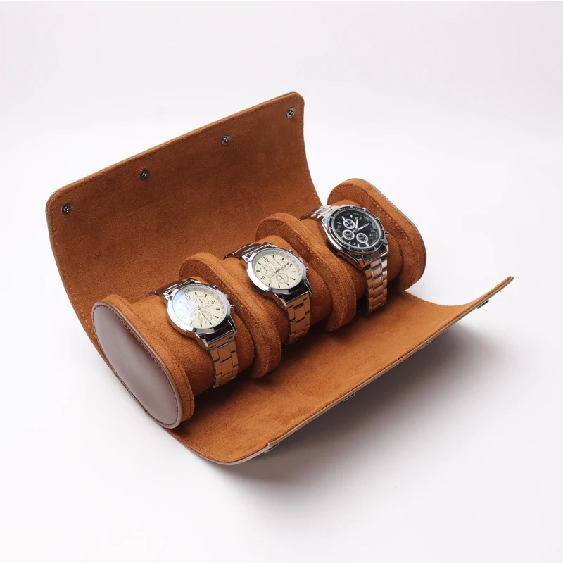 Stocked Fast Delivery Wholesale 3 Slot Travel Watch Roll Case for Men, Brown and black
Stocked Fast Delivery Wholesale 3 Slot Travel Watch Roll Case for Men, Brown and black