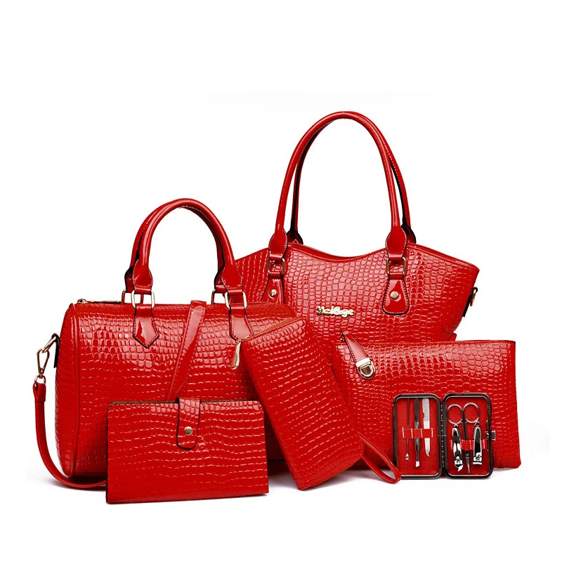 The new fashion embossed picture-mother bag messenger bag handbag six-piece set, Picture color
The new fashion embossed picture-mother bag messenger bag handbag six-piece set, Picture color