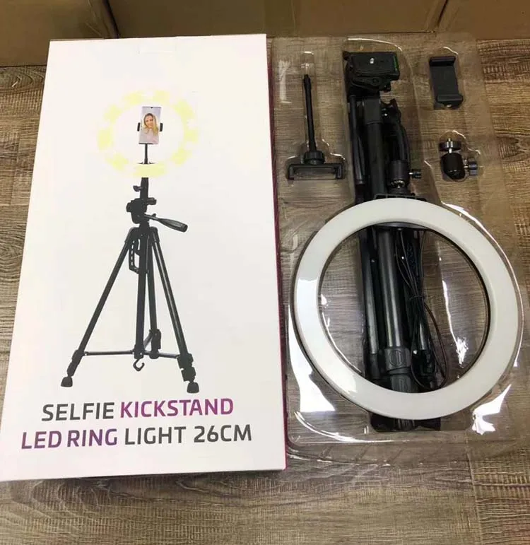 Original Factory 12w Selfie Kickstand 120pcs LED Ring Light 26cm Beauty Makeup Video Tripod Stand USB Charging
Original Factory 12w Selfie Kickstand 120pcs LED Ring Light 26cm Beauty Makeup Video Tripod Stand USB Charging