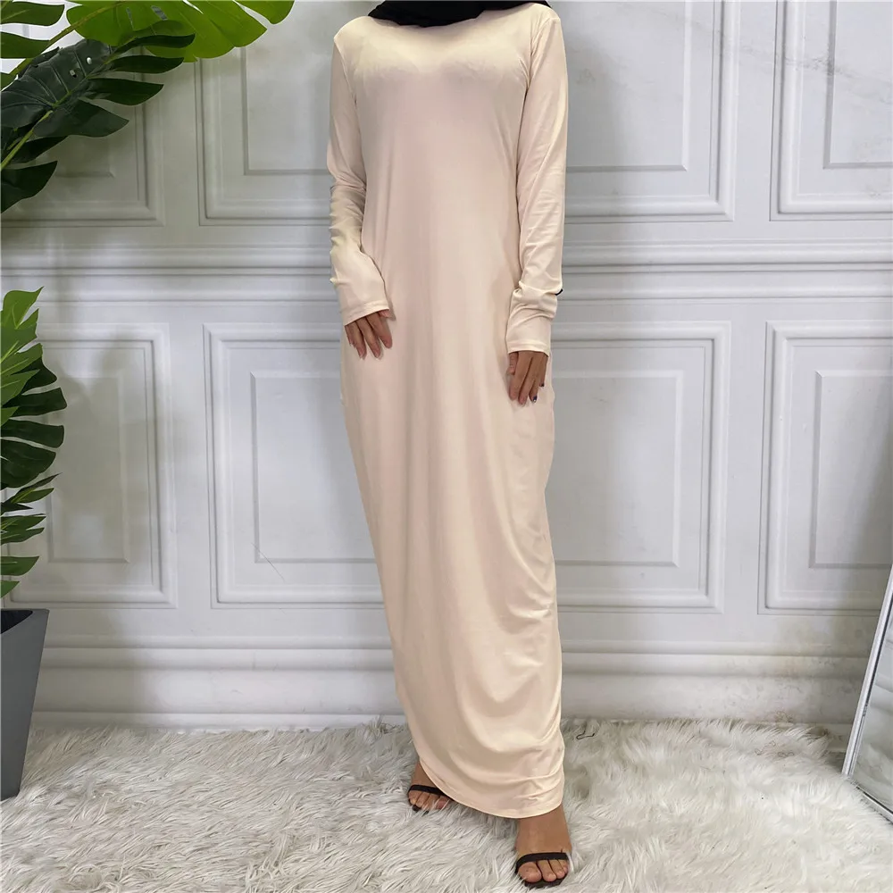 Pure Color Long Sleeve Milk Silk Abaya Muslim Long Women Muslim Dubai Dress For Muslim Women, As shown
Pure Color Long Sleeve Milk Silk Abaya Muslim Long Women Muslim Dubai Dress For Muslim Women, As shown