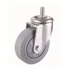 Medium Duty Swivel Castor With Brake Polythene Wheel Ball Bearing Metal Cover