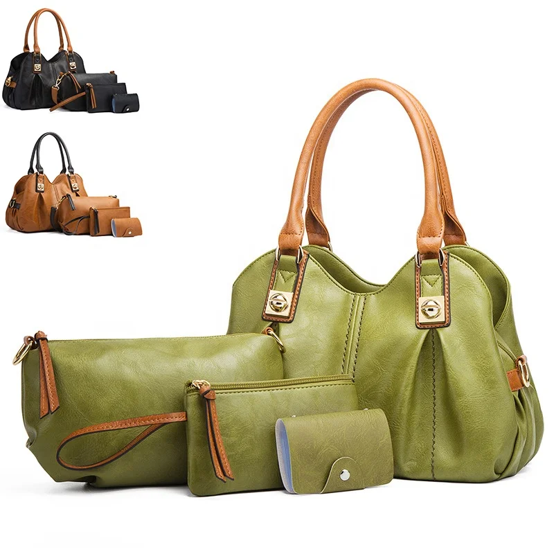 Women Fashion Designer Shoulder Handbags Set 4pcs Large Capacity Leather Tote Bag Custom
Women Fashion Designer Shoulder Handbags Set 4pcs Large Capacity Leather Tote Bag Custom