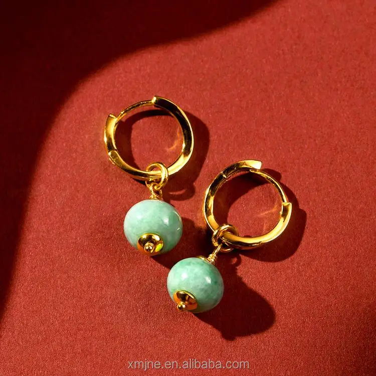 Natural Jade Earrings Female Temperament Pure Silver Earrings Ethnic Style Trend Diy Jewelry
Natural Jade Earrings Female Temperament Pure Silver Earrings Ethnic Style Trend Diy Jewelry