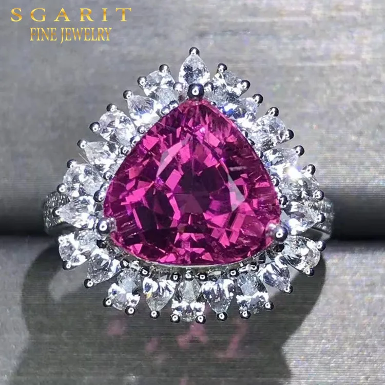 SGARIT luxury bridal wedding engagement gemstone jewelry 18k gold 5.2ct natural rubellit red tourmaline ring
SGARIT luxury bridal wedding engagement gemstone jewelry 18k gold 5.2ct natural rubellit red tourmaline ring