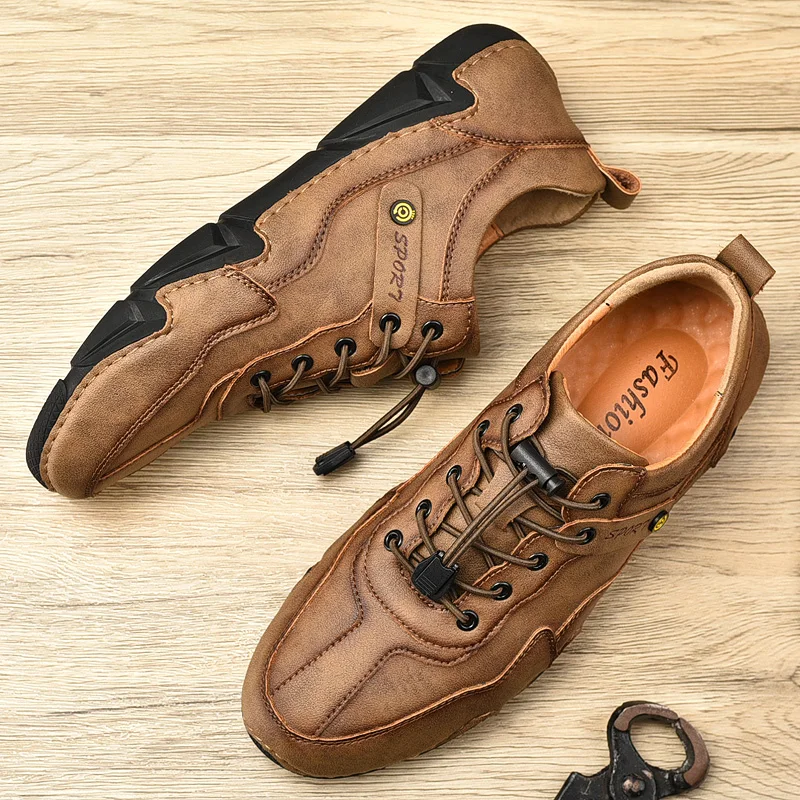 Men's Genuine Leather shoes Comfortable Handmade Loafers Fashion Walking Driving Shoes Plus Size Men's Outdoor Sneakers Shoes, Black/khaki/green/brown
Men's Genuine Leather shoes Comfortable Handmade Loafers Fashion Walking Driving Shoes Plus Size Men's Outdoor Sneakers Shoes, Black/khaki/green/brown
