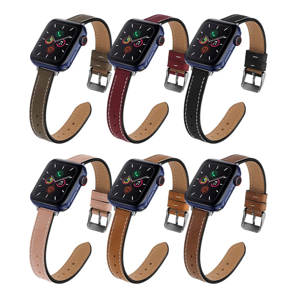 Genuine Leather Strap for Apple Watch Band 6 SE 44mm 40mm 42mm 38mm Slim Wrist Bracelet Accessories for iWatch Series 5 4 3 2 1, Black, brown, wine red, pink, coffee
Genuine Leather Strap for Apple Watch Band 6 SE 44mm 40mm 42mm 38mm Slim Wrist Bracelet Accessories for iWatch Series 5 4 3 2 1, Black, brown, wine red, pink, coffee
