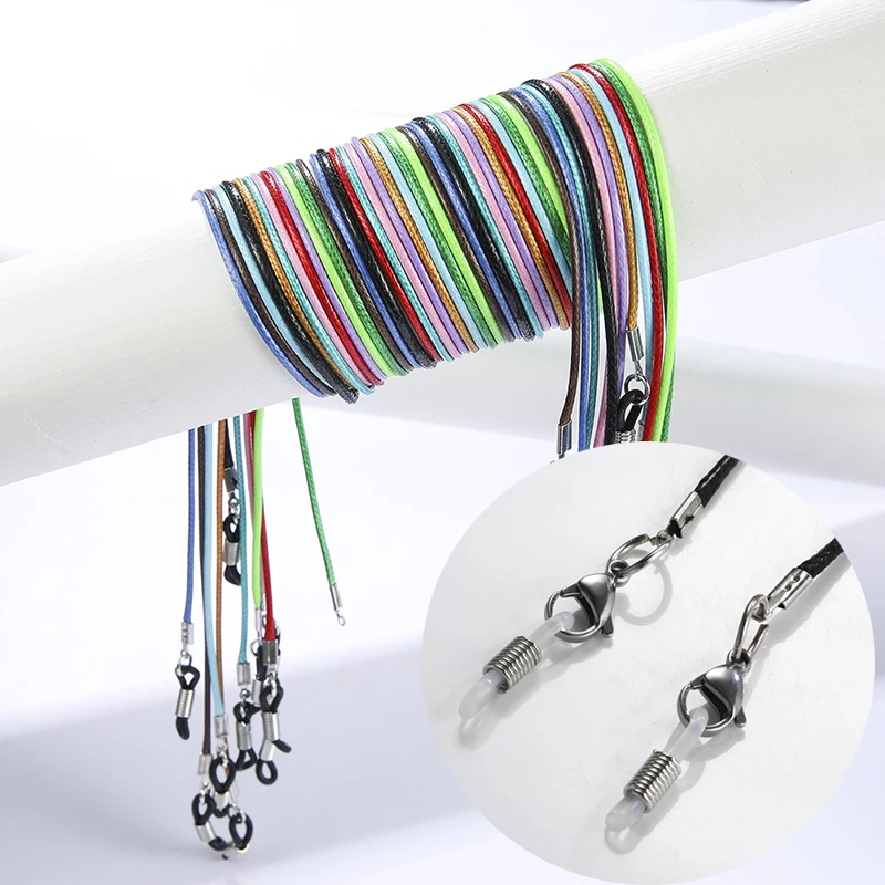 Men Wax Cord Sunglasses Chain Holder Eyeglasses Holder Rope String Necklace Strap Wax Cotton Thread Polyester Cord With Clips
Men Wax Cord Sunglasses Chain Holder Eyeglasses Holder Rope String Necklace Strap Wax Cotton Thread Polyester Cord With Clips
