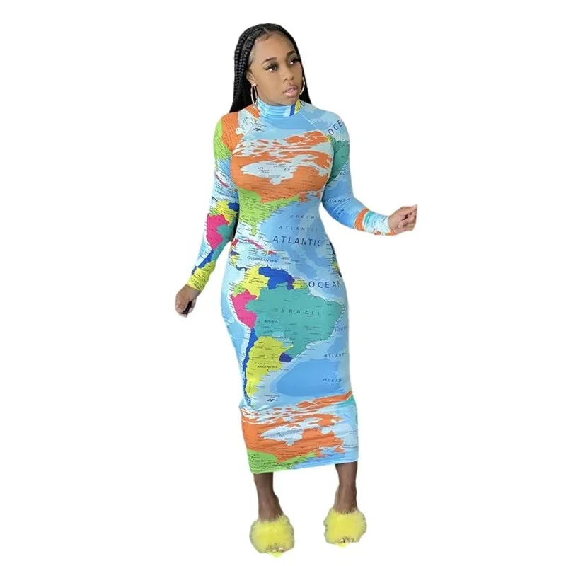 DL10727 Fashion Printed Color Map Color Women's spring Long Midi Dress Clubwear Nightclub Dresses Party 2021 New Arrival
DL10727 Fashion Printed Color Map Color Women's spring Long Midi Dress Clubwear Nightclub Dresses Party 2021 New Arrival