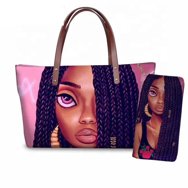 Customized Women's 2pcs set Handbags Black Art African Girls Printed Shoulder Tote Bag Ladies Beach Travel Hand Bags for Females
Customized Women's 2pcs set Handbags Black Art African Girls Printed Shoulder Tote Bag Ladies Beach Travel Hand Bags for Females