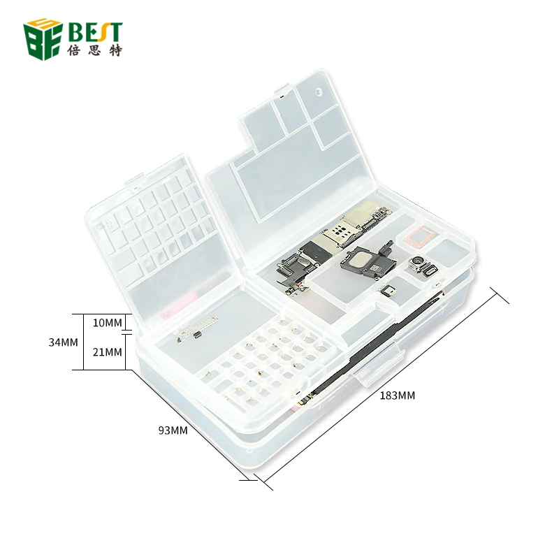 Multi-function Storage Box for iPhone LCD Screen Motherboard IC Chips Component Screws Organizer Container Cellphone Repair Tool, Transparent
Multi-function Storage Box for iPhone LCD Screen Motherboard IC Chips Component Screws Organizer Container Cellphone Repair Tool, Transparent