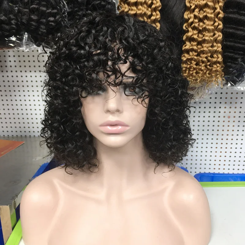 Hot Selling Double Drawn Quality Short Funmi Amazing Curly Human Hair Wigs For Black Woman 300grams Fringe Wig Natutural Color
Hot Selling Double Drawn Quality Short Funmi Amazing Curly Human Hair Wigs For Black Woman 300grams Fringe Wig Natutural Color