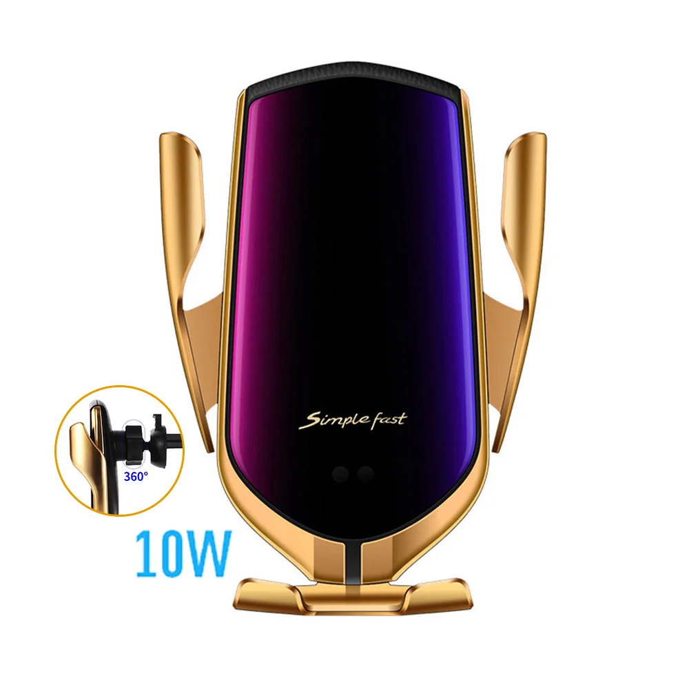 R1 10W Infrared Sensor Auto Clamping Fast Wireless Car Charger Air Vent Mount Car Phone WIRELESS CHARGING Holder for cars, Black,white
R1 10W Infrared Sensor Auto Clamping Fast Wireless Car Charger Air Vent Mount Car Phone WIRELESS CHARGING Holder for cars, Black,white
