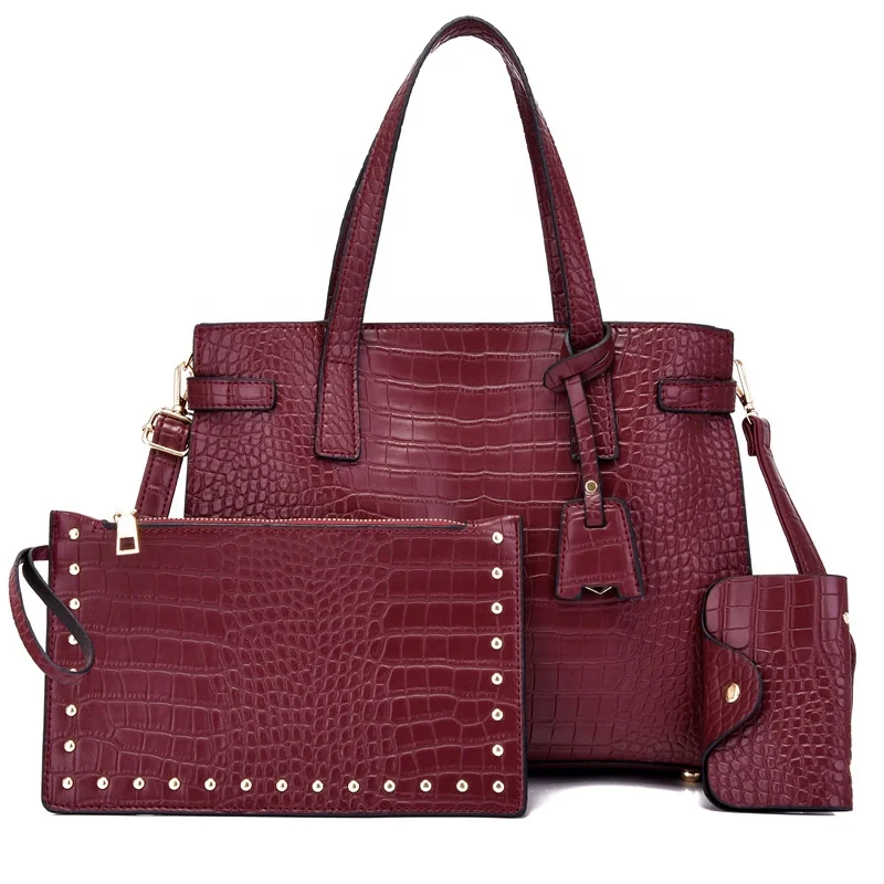 Crocodile Pattern PU Leather Large Capacity Cross Shoulder Ladies Purse Handbags Women 3pcs Handbag Designer Bag Set
Crocodile Pattern PU Leather Large Capacity Cross Shoulder Ladies Purse Handbags Women 3pcs Handbag Designer Bag Set