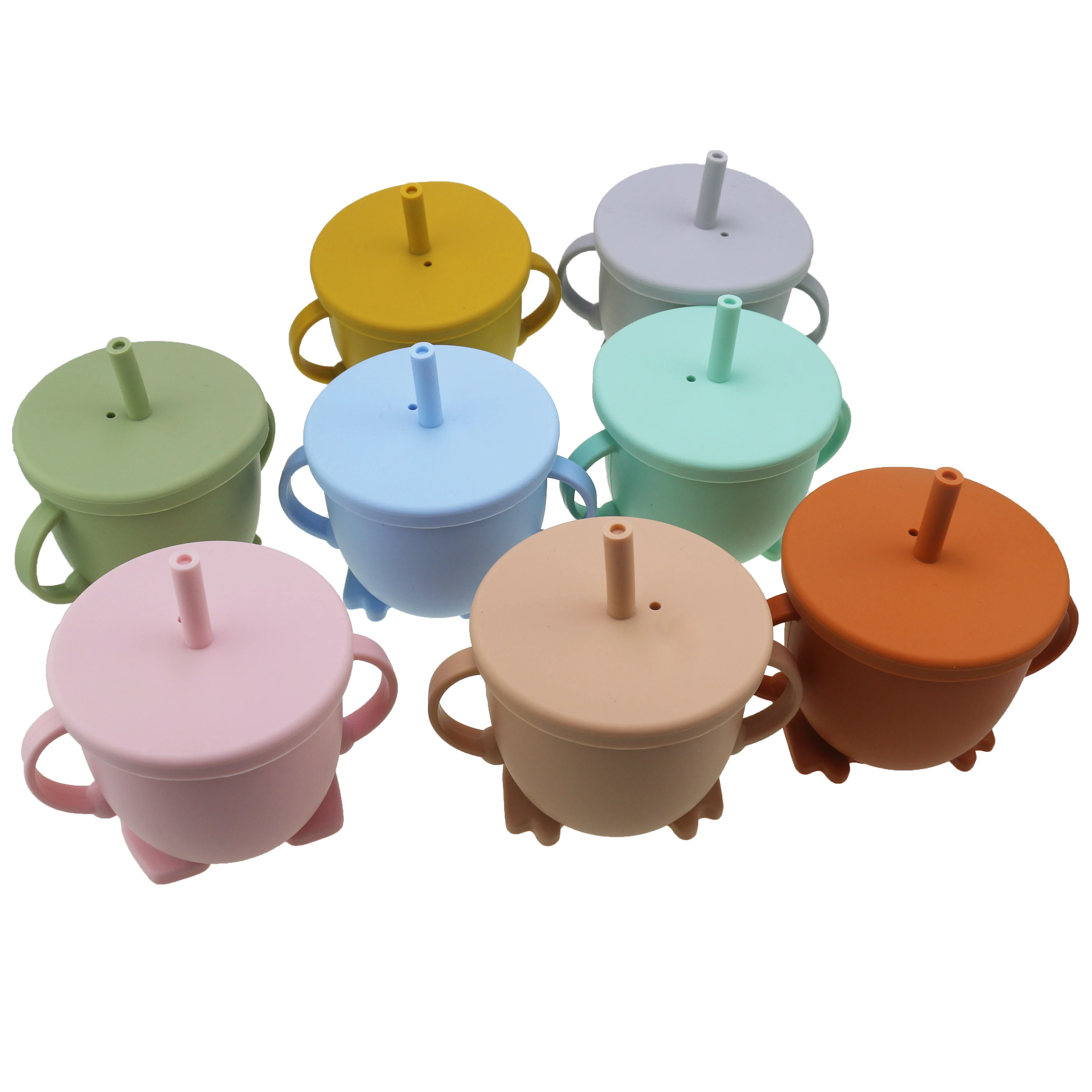 Portable And Reusable Children'S Toddler Training Handle Silicone Cup With Straw Baby
Portable And Reusable Children'S Toddler Training Handle Silicone Cup With Straw Baby