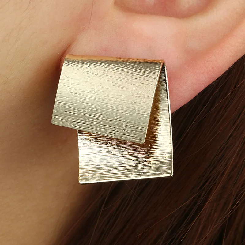 Wholesale Exaggerated Personality Geometric Irregular Golden Overlapping Square Square Alloy Ear Stud Earrings, As picture
Wholesale Exaggerated Personality Geometric Irregular Golden Overlapping Square Square Alloy Ear Stud Earrings, As picture