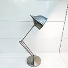 contemporary brushed nickel metal shade adjustable working lamp