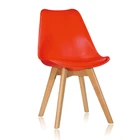 2020 best selling dining room furniture tulip high quality dinning chairs comfortable plastic chair with wood leg