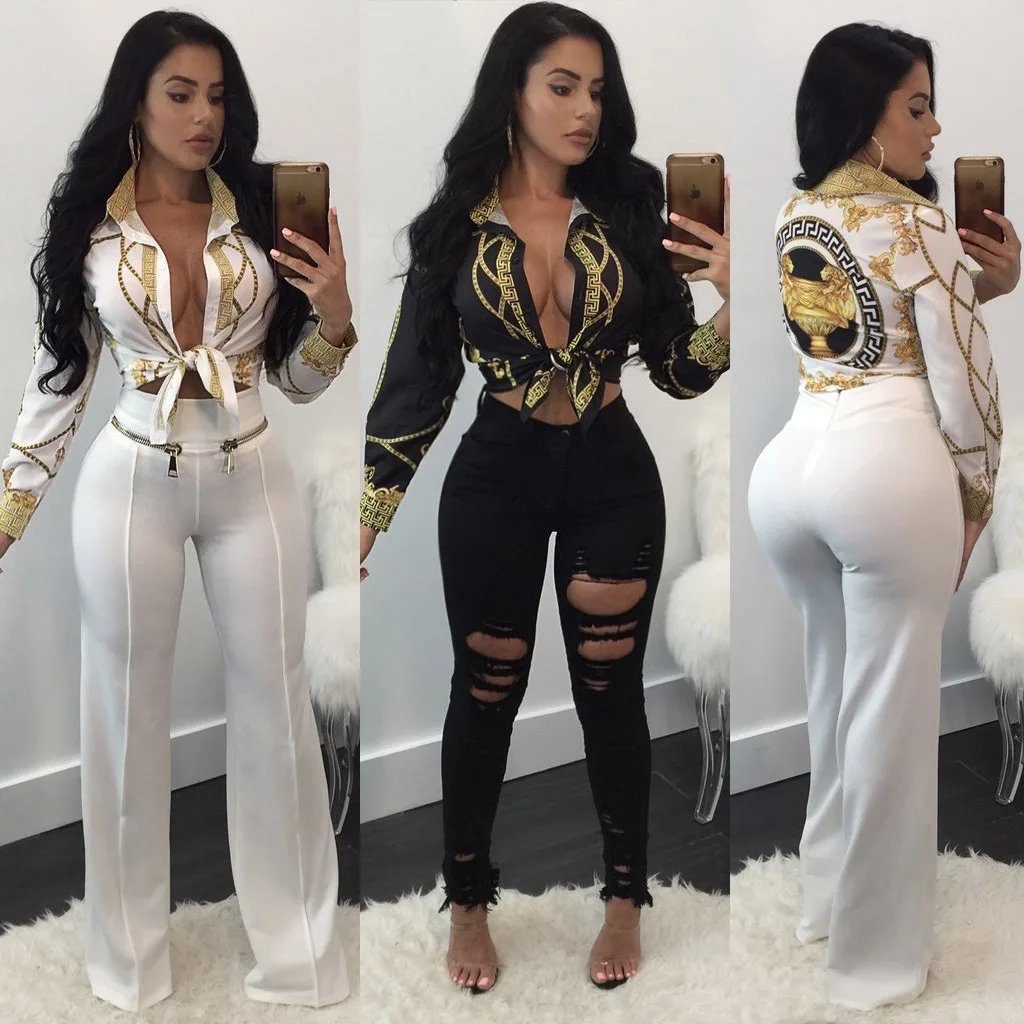 Latest Ladies Turndown Collar Graffiti Print Long Sleeve fashion blouses top for women, Customized color
Latest Ladies Turndown Collar Graffiti Print Long Sleeve fashion blouses top for women, Customized color