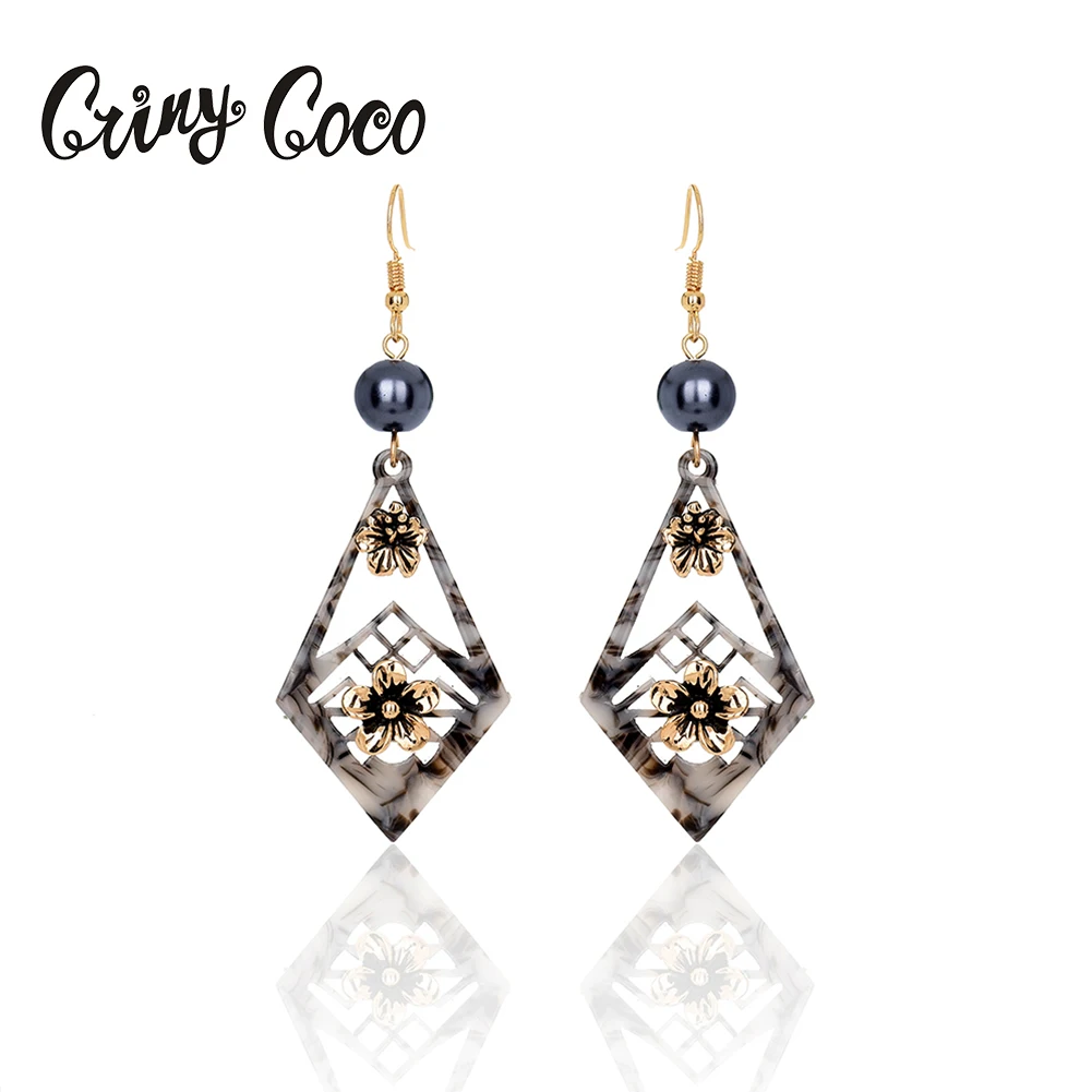 Cring CoCo Holiday Simple Earrings Acrylic Black Diamond Shaped Flower Vintage Hawaiian Earrings Jewelry For Women, Yellow
Cring CoCo Holiday Simple Earrings Acrylic Black Diamond Shaped Flower Vintage Hawaiian Earrings Jewelry For Women, Yellow
