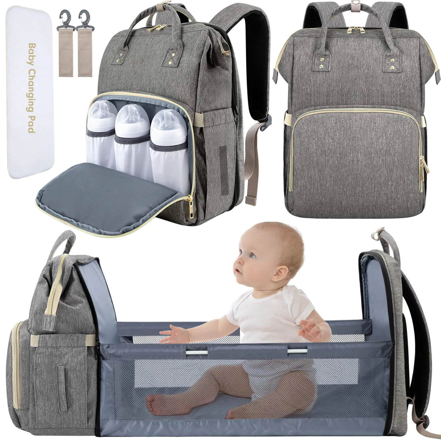 OEM Customize Multi Function Waterproof Baby Mother Backpack Diaper Bag Print Logo, Customized colors
OEM Customize Multi Function Waterproof Baby Mother Backpack Diaper Bag Print Logo, Customized colors
