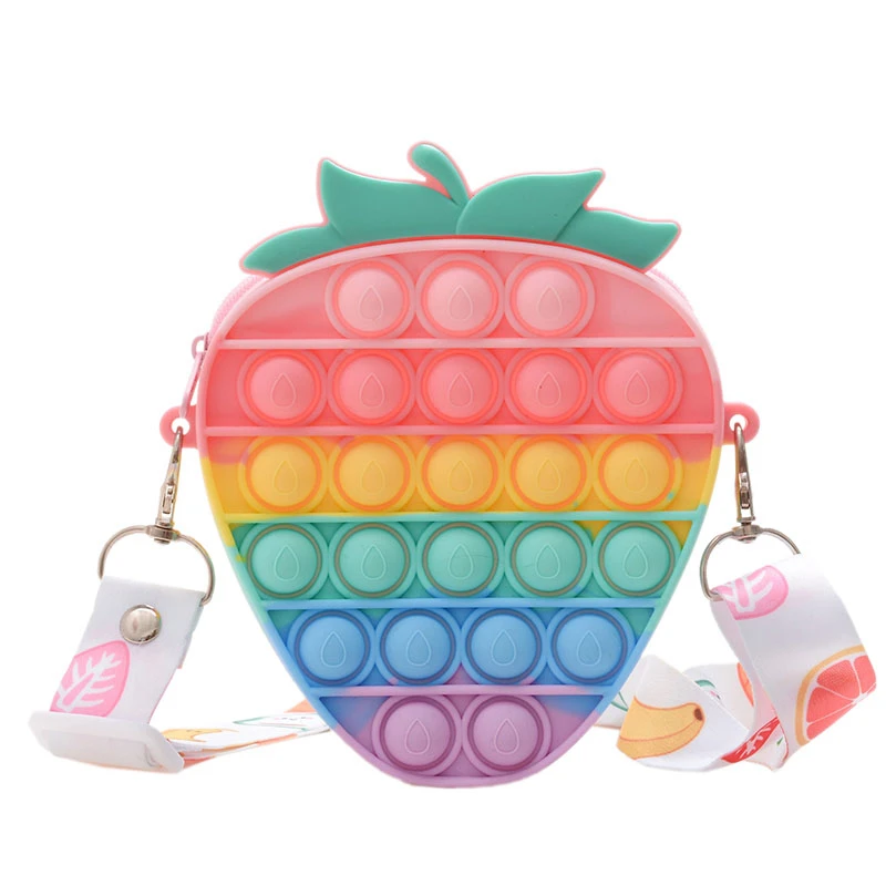 Designer Silicone Rainbow crossbody bag Mini fruit Coin Purse Handbags, Customized color
Designer Silicone Rainbow crossbody bag Mini fruit Coin Purse Handbags, Customized color