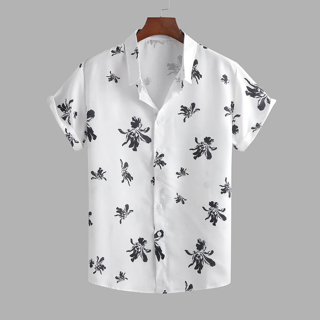 Summer Beach Men Shirt Mens Fashion Stand Collar Strip Print Short Sleeve T Shirt Top Hawaiian Shirt
Summer Beach Men Shirt Mens Fashion Stand Collar Strip Print Short Sleeve T Shirt Top Hawaiian Shirt
