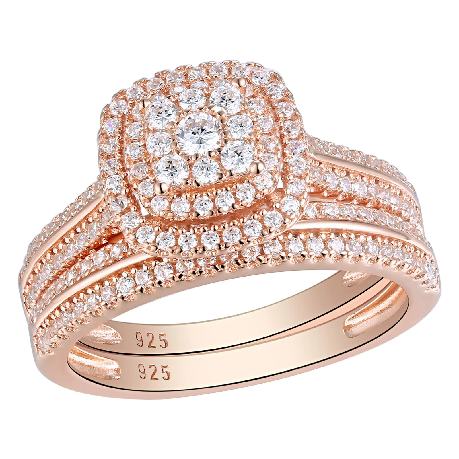 Newshe Rose Gold Color Wedding Rings For Women 925 Sterling Silver Engagement Ring Bridal Set 1.6Ct Cubic Zircon QR5712
Newshe Rose Gold Color Wedding Rings For Women 925 Sterling Silver Engagement Ring Bridal Set 1.6Ct Cubic Zircon QR5712