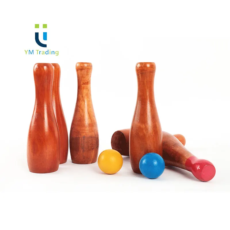 kids wooden skittles