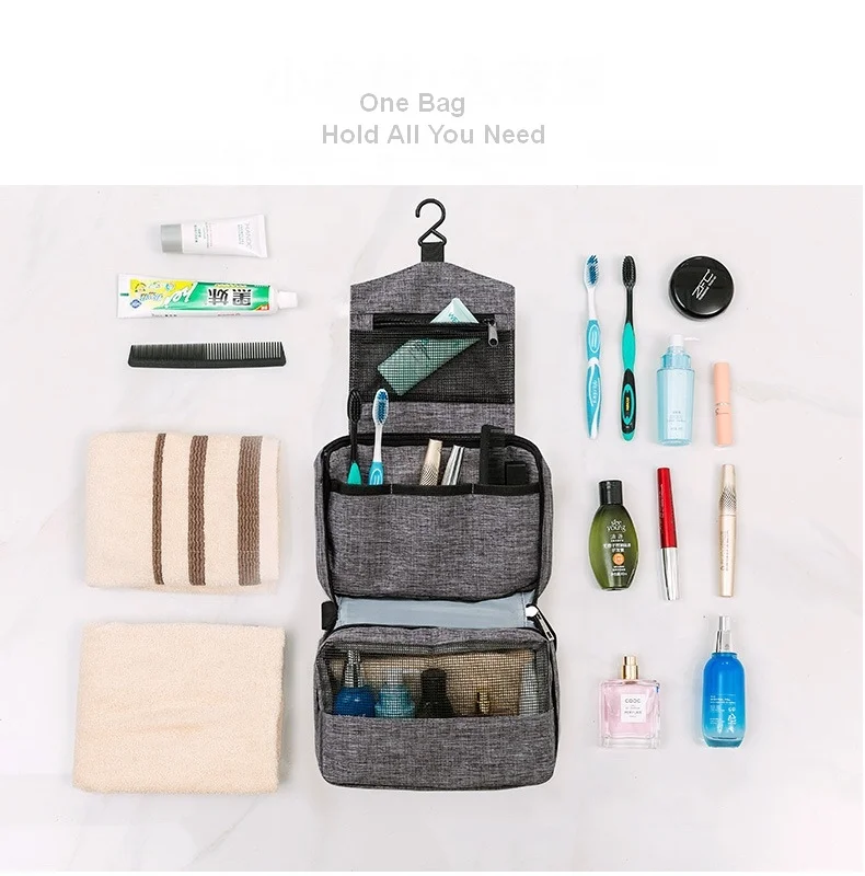 Hanging Toiletry Bag - Large Capacity Travel Bag for Women and Men - Toiletry Kit, Cosmetic Bag, Makeup Bag - Travel Accessories, Grey
Hanging Toiletry Bag - Large Capacity Travel Bag for Women and Men - Toiletry Kit, Cosmetic Bag, Makeup Bag - Travel Accessories, Grey