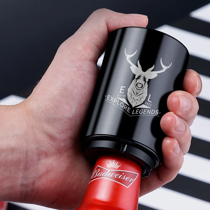 Magnetic Premium Bottle Opener Stainless Steel Custom Logo Automatic Push Down Beer Bottle Opener
Magnetic Premium Bottle Opener Stainless Steel Custom Logo Automatic Push Down Beer Bottle Opener