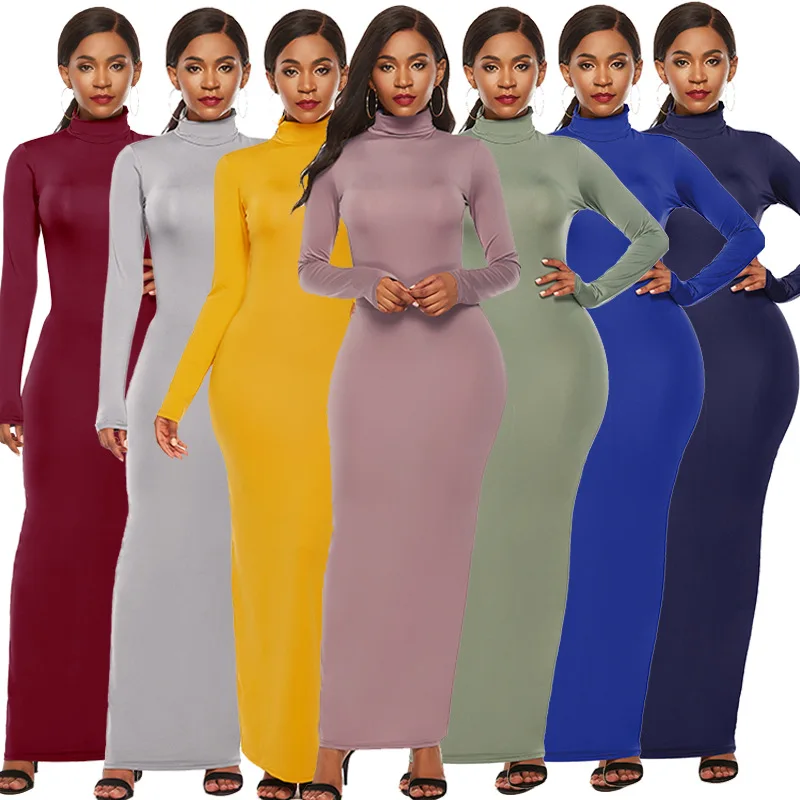 New Design Women's Clothing Fashion Knit High Collar Long Sleeve Sexy Women Bodycon Dress
New Design Women's Clothing Fashion Knit High Collar Long Sleeve Sexy Women Bodycon Dress