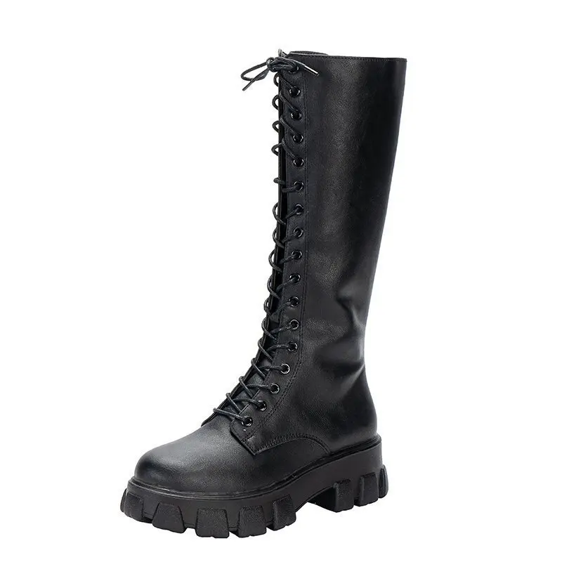 Fall New Ladies Roman Boots Solid Color Round Head Waterproof Platform Cross Straps Women Calf Boots 
Fall New Ladies Roman Boots Solid Color Round Head Waterproof Platform Cross Straps Women Calf Boots