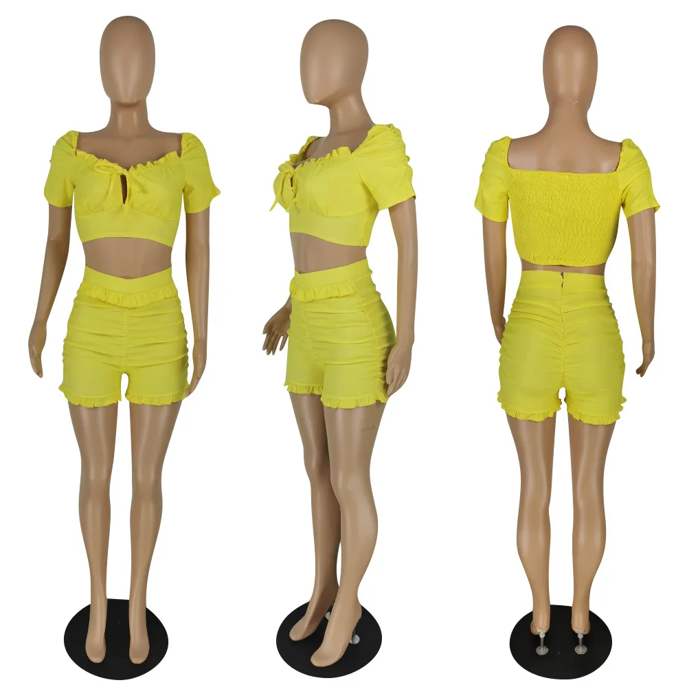 women casual clothing Two Piece Set short Sleeve Shorts Two Piece Suit Outfits Clothing For Women, Yellow
women casual clothing Two Piece Set short Sleeve Shorts Two Piece Suit Outfits Clothing For Women, Yellow