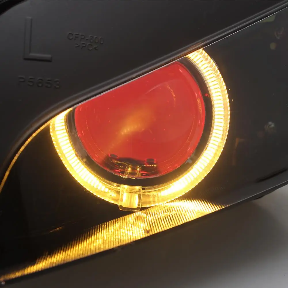 Projector Headlight Assembly Amber Angel Eye HID Fit for Honda CBR600RR F5 Headlamp 2003-2006