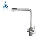 Luxury double handle pull down kitchen mixer tap faucet filter kitchen taps 3 way