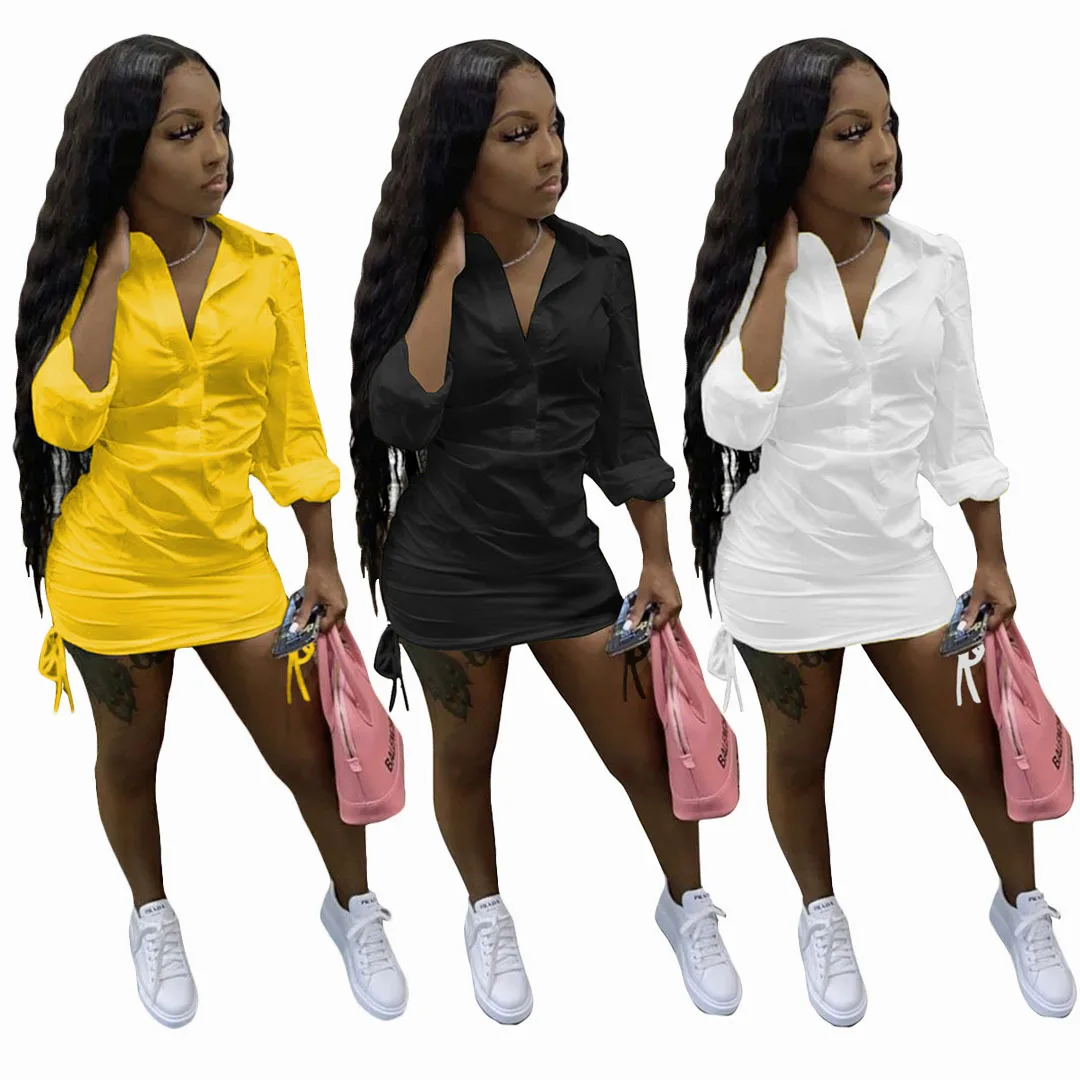 M013 Ladies' Accept Waist Double Side Smoke Strap Minidress Ruffle Elastic Shirt Sexy Ruched Short Dresses Sexy Women, Customized color 
M013 Ladies' Accept Waist Double Side Smoke Strap Minidress Ruffle Elastic Shirt Sexy Ruched Short Dresses Sexy Women, Customized color