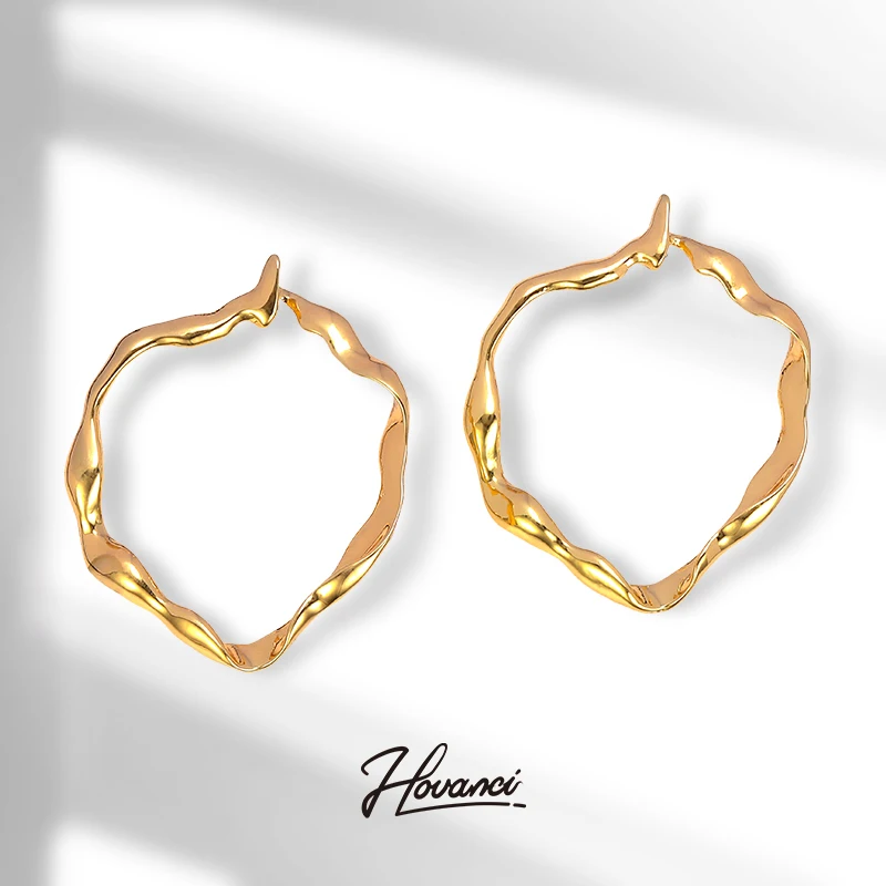 HOVANCI gold plated hanging stud earrings 8 metal heart chain hollow thin hoop drop earring
HOVANCI gold plated hanging stud earrings 8 metal heart chain hollow thin hoop drop earring