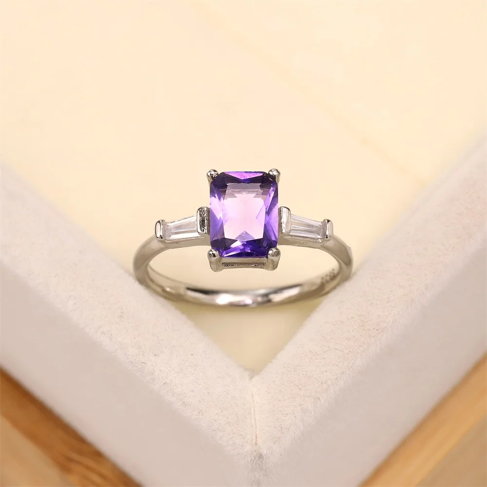 yalibao jewelry original design s925 sterling silver luxury natural square purple zircon ring niche limited edition women ring
yalibao jewelry original design s925 sterling silver luxury natural square purple zircon ring niche limited edition women ring