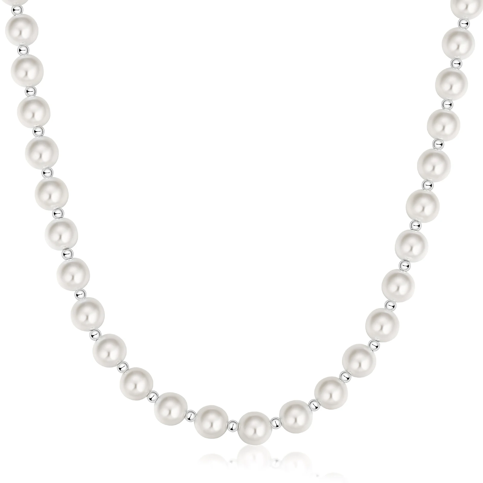 KRKC Adjustable Stainless Steel Bead 8mm Round Shell Full Pearl Choker Necklace For Women
KRKC Adjustable Stainless Steel Bead 8mm Round Shell Full Pearl Choker Necklace For Women