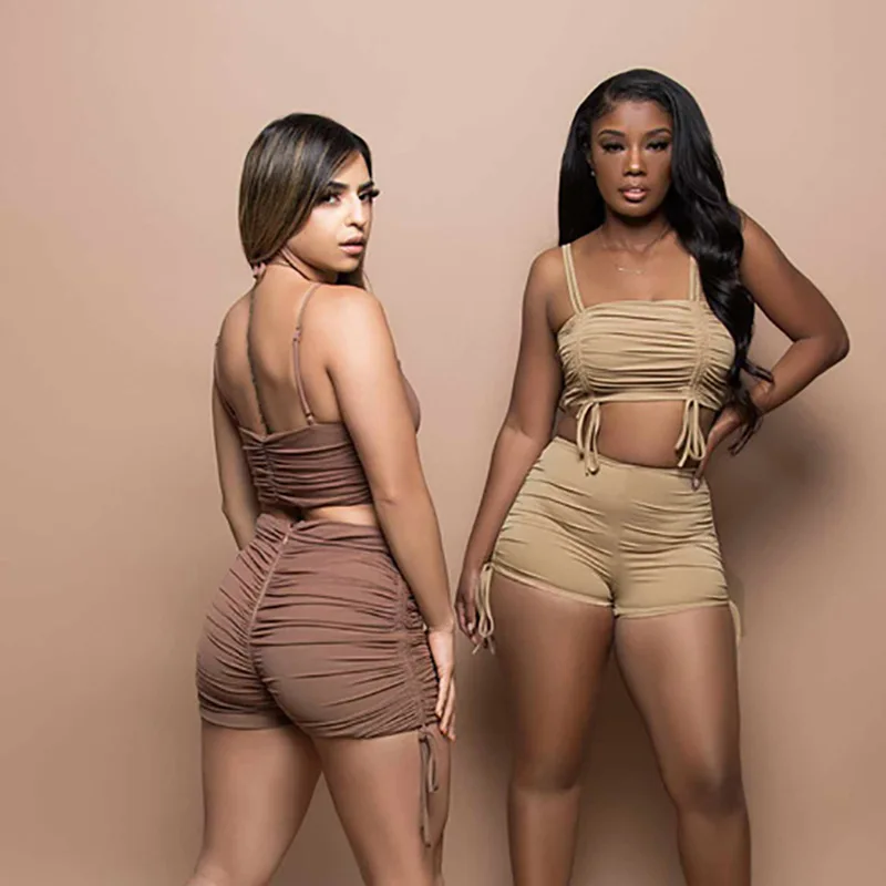 M6894 - crop top and shorts fashion sexy sleeveless slip stacked drawstring women short pants two piece set
M6894 - crop top and shorts fashion sexy sleeveless slip stacked drawstring women short pants two piece set