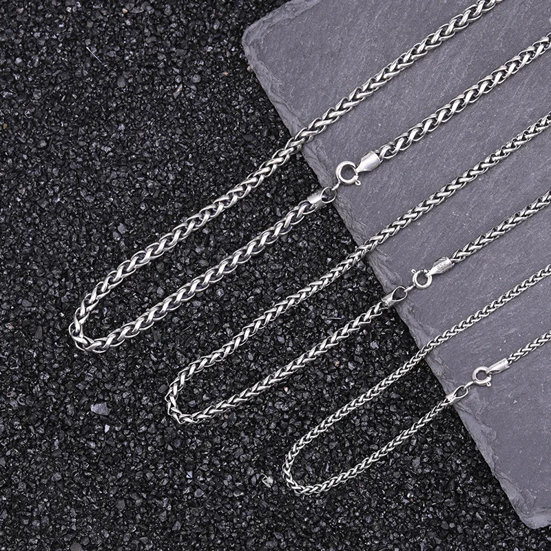 Keel Necklace men's fashion silver bare chain Korean style silver chain without Pendant Simple man personality Chopin chain woma
Keel Necklace men's fashion silver bare chain Korean style silver chain without Pendant Simple man personality Chopin chain woma