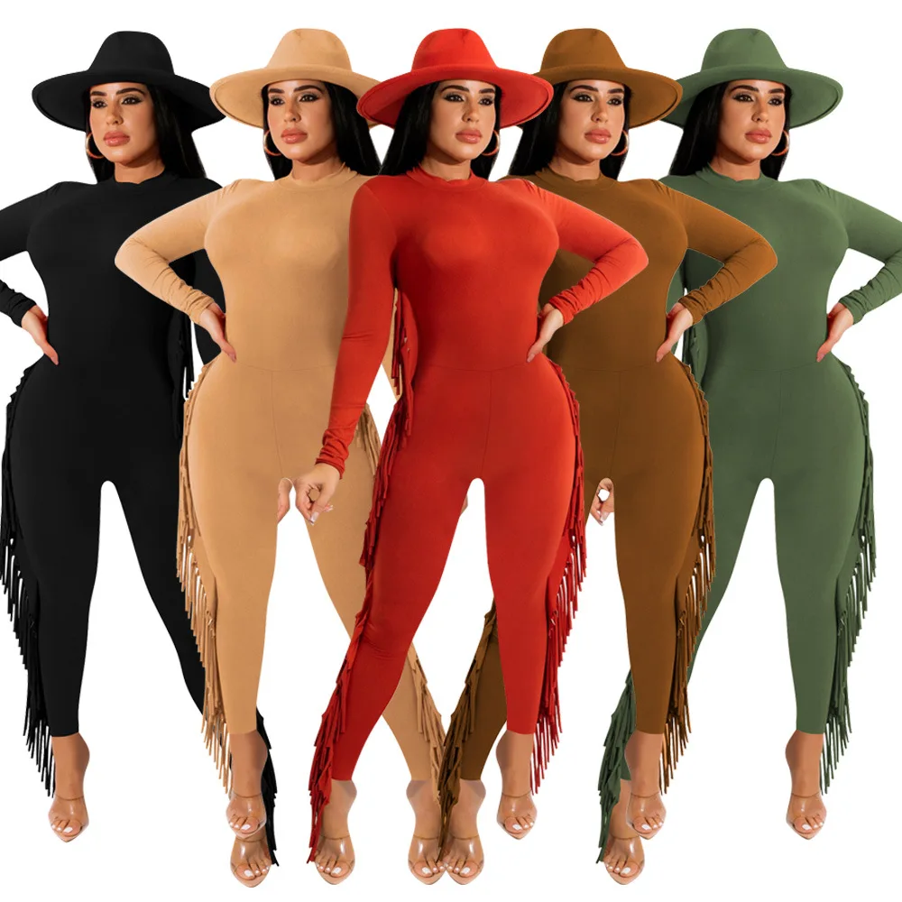 2021 Fashion Tassel Rompers Womens Clothing Long Sleeve Women One Piece Bodycon Jumpsuits Elegant, Picture
2021 Fashion Tassel Rompers Womens Clothing Long Sleeve Women One Piece Bodycon Jumpsuits Elegant, Picture