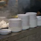 White China Stock Manufacturer 8 " Melamine Dinner Plates Used In Restaurant