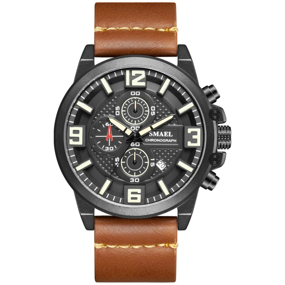 Men watches high quality luxury leather SMAEL quartz watch black 9073 vintage watches men wrist, 6 colors
Men watches high quality luxury leather SMAEL quartz watch black 9073 vintage watches men wrist, 6 colors