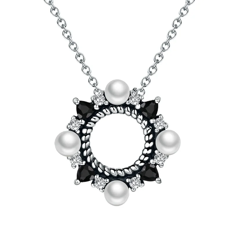 Special Design 925 Sterling Silver Pearl Black Zircon Girls Necklace Jewelry For Women
Special Design 925 Sterling Silver Pearl Black Zircon Girls Necklace Jewelry For Women