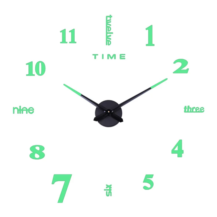 Home Decoration Acrylic Sticker Large DIY 3D Round Quartz Glow Night Light Luminous Digital Wall Clock
Home Decoration Acrylic Sticker Large DIY 3D Round Quartz Glow Night Light Luminous Digital Wall Clock