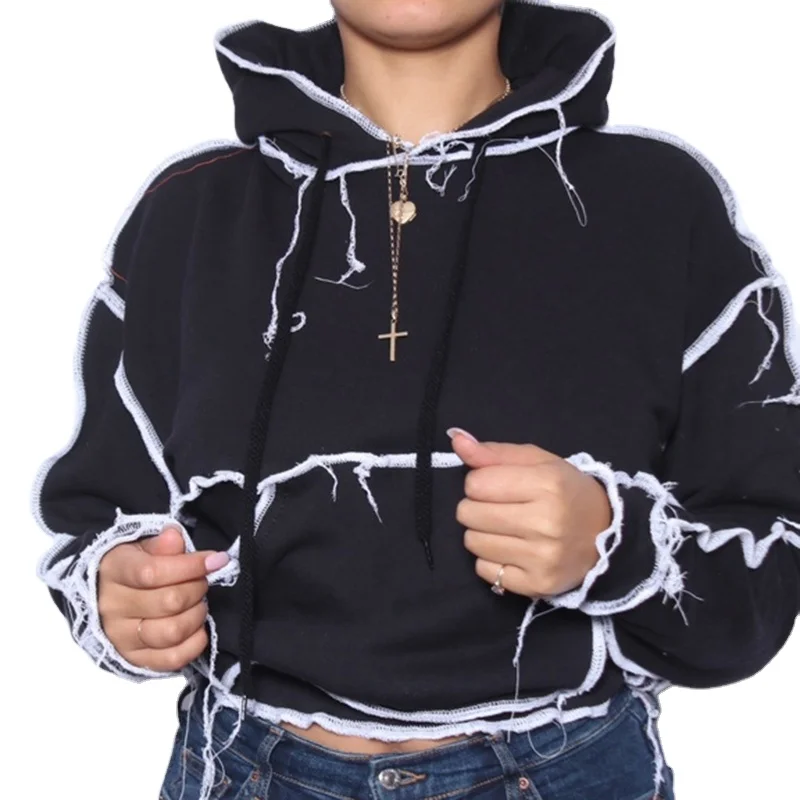 2020 Ready To Ship Trendy Custom Pockets Cute Cropped Hooded Pullover Knitted Top Sweater Women, Pink/black/gray
2020 Ready To Ship Trendy Custom Pockets Cute Cropped Hooded Pullover Knitted Top Sweater Women, Pink/black/gray