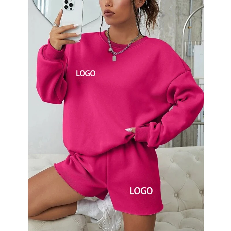 Custom Hoodies Set Lounge Wear Sweatshirt Two 2 Piece Pants Hoodie Jogger Outfit Cotton Shorts Set For Women
Custom Hoodies Set Lounge Wear Sweatshirt Two 2 Piece Pants Hoodie Jogger Outfit Cotton Shorts Set For Women
