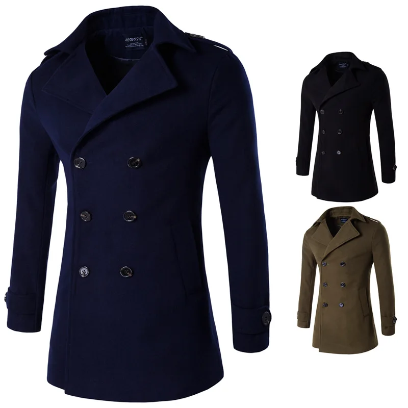 2021 New Men's Woolen Coat Trench Coat Double-Breasted Epaulette Woolen Jacket Coat, Picture
2021 New Men's Woolen Coat Trench Coat Double-Breasted Epaulette Woolen Jacket Coat, Picture