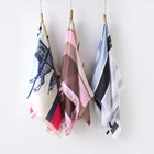 Cheap hot products new printed silk satin scarf for lady elegant shawl